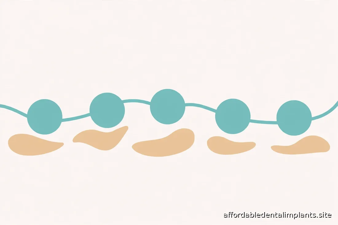 Abstract timeline graphic showing five treatment phases in soft teal and sand tones, no readable text