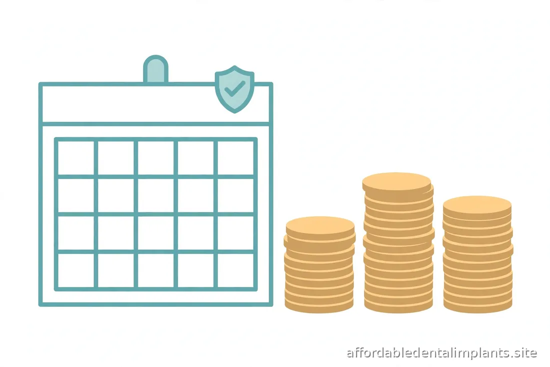 Abstract illustration of a calendar with a shield and coins suggesting tax-advantaged timing, teal and sand tones, no readable text